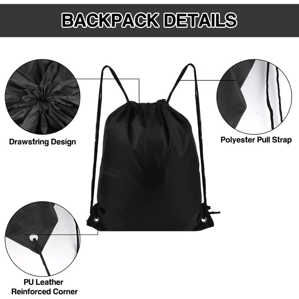 Lightweight & Foldable Drawstring Backpack - 20 B… - image 3